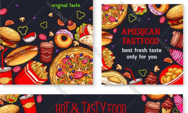 Fast Food Meal For Restaurant Banner Template for Food Banner Template