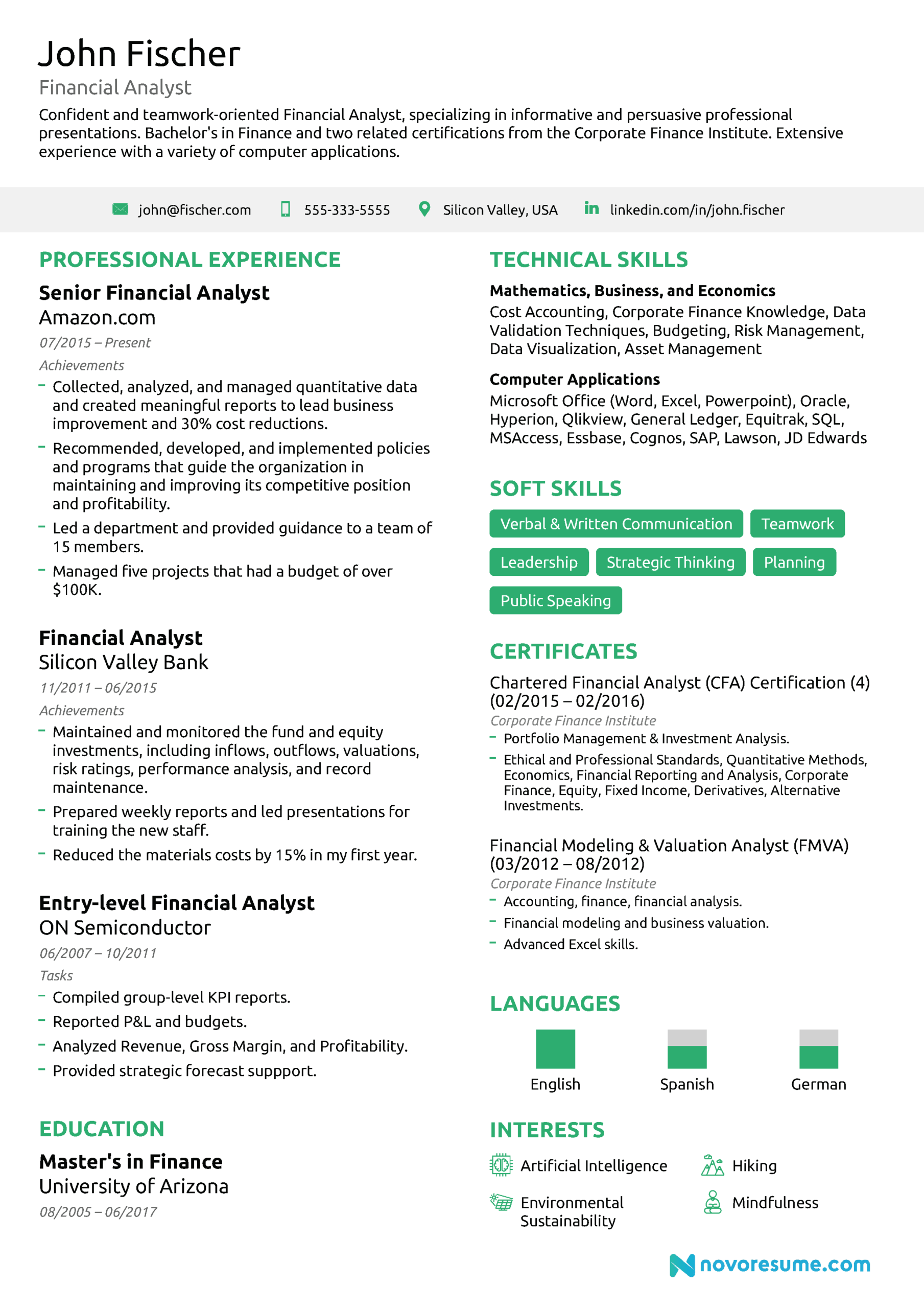 Financial Analyst Resume [The Ultimate 2020 Guide] Intended For Credit Analysis Report Template