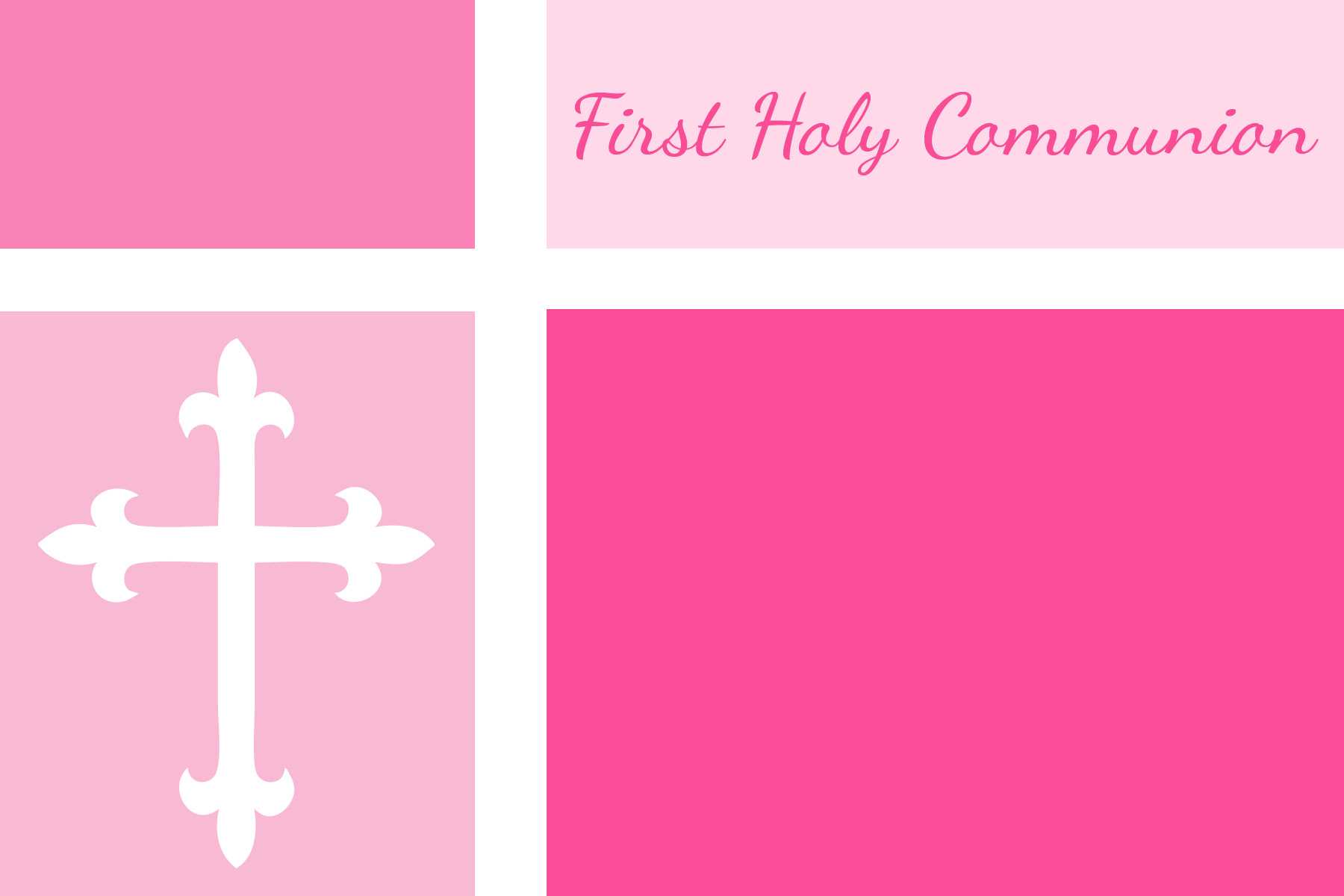 First Communion, Baptism, And Confirmation Invitations Or With Free Printable First Communion Banner Templates