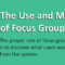 Focus Groups In Ux Research: Articlejakob Nielsen For Focus Group Discussion Report Template