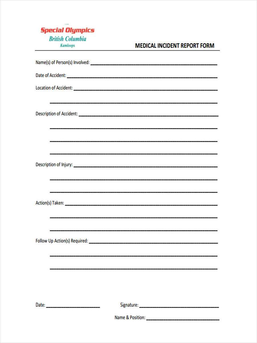 Free 7+ Medical Report Forms In Pdf | Ms Word Inside Incident Report Form Template Word