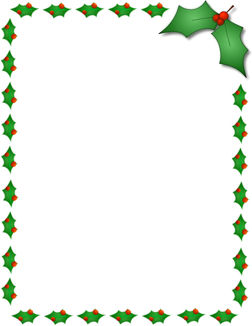 Free Christmas Border Clipart For Microsoft Word Throughout Christmas Border Word Template