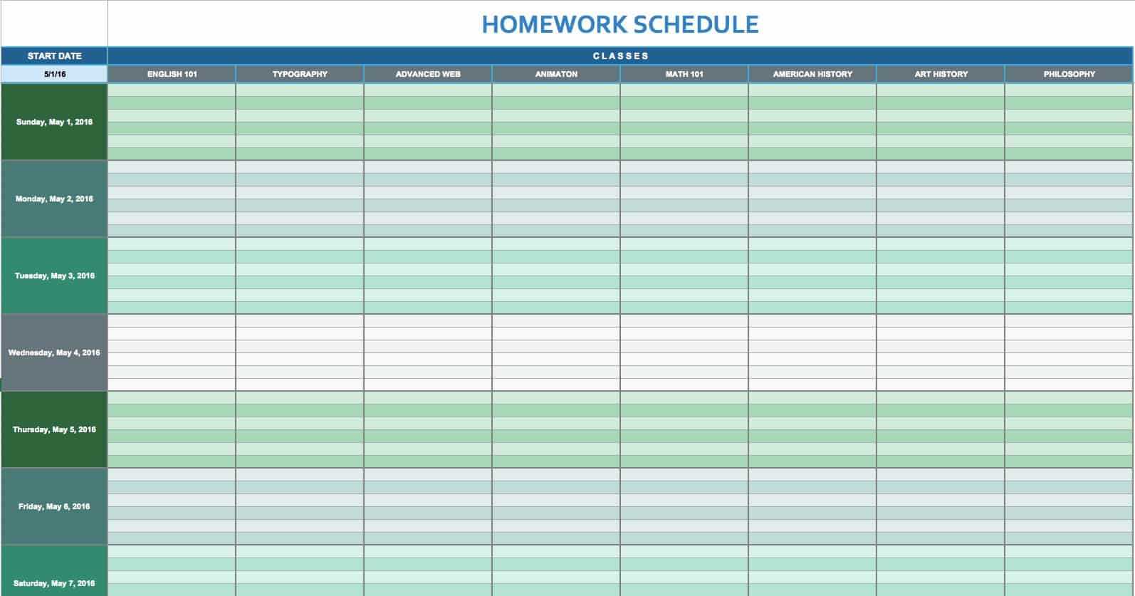 Free Daily Schedule Templates For Excel - Smartsheet For Daily Activity Report Template