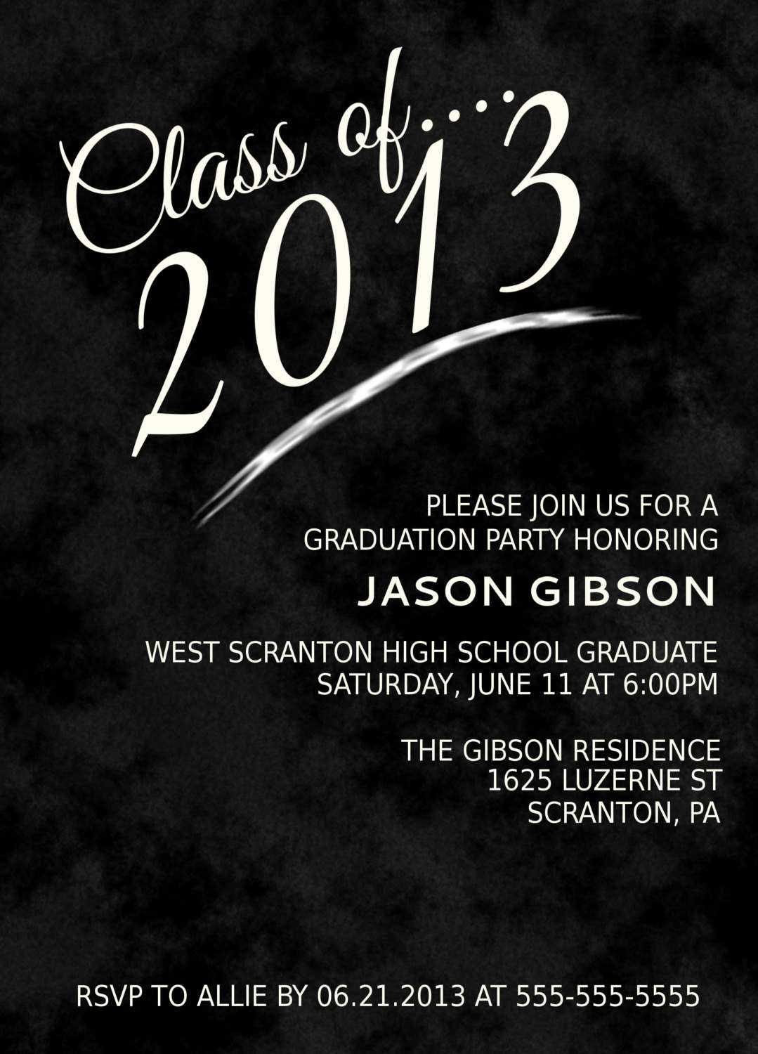 Free Party Templates For Word Graduation Party Invitation Within Graduation Party Invitation Templates Free Word
