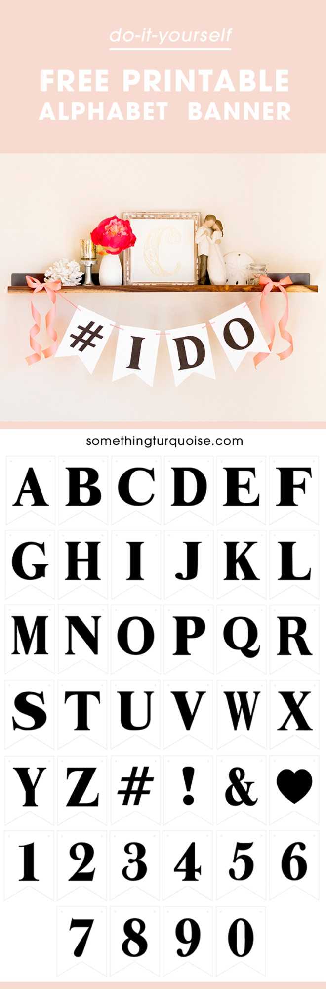 Free Printable Alphabet And Number Banner! Adorable! Within Letter Templates For Banners