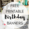 Free Printable Birthday Banners For Diy Banner Template Free