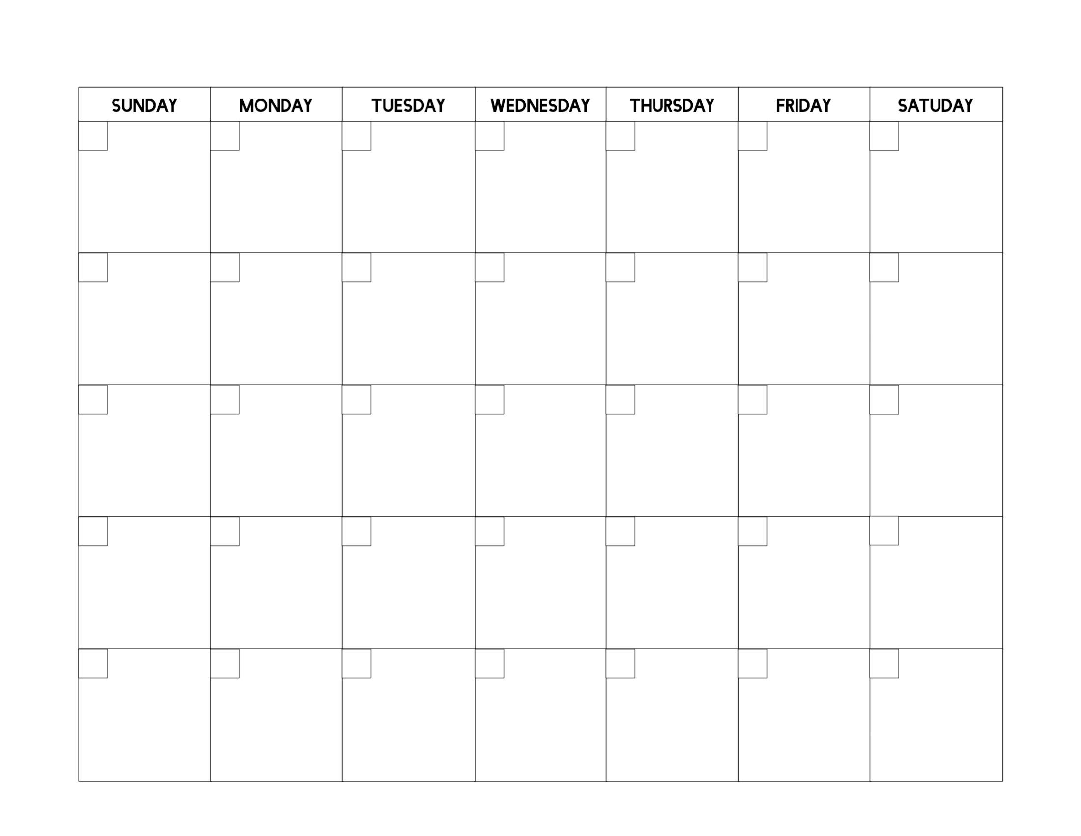 Free Printable Blank Calendar Template - Paper Trail Design Inside Blank Calender Template