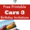 Free Printable Cars Birthday Invitations – Fun Money Mom Inside Cars Birthday Banner Template