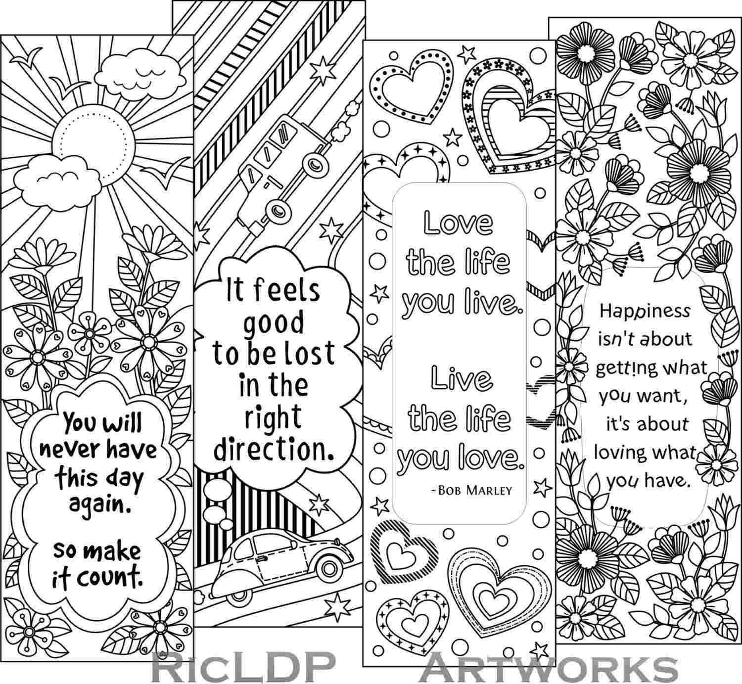 Free Printable Coloring Bookmarks Templates Free Coloring Regarding Free Blank Bookmark Templates To Print