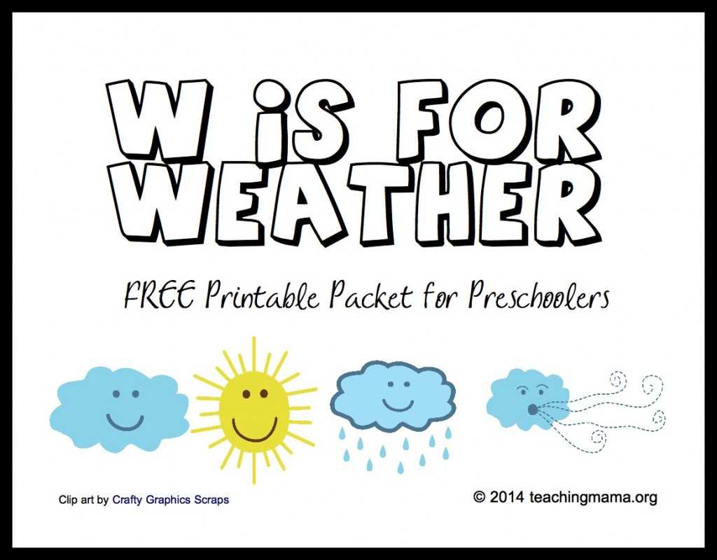 Free Printable Weather Activities For Kids | True Aim Intended For Kids Weather Report Template