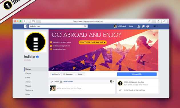 Free Travel Facebook Cover Psd Template - Indiater with regard to Facebook Banner Template Psd