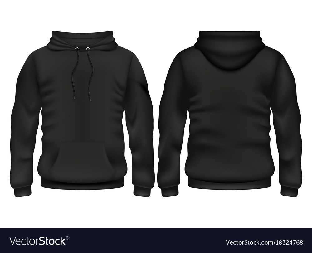Front And Back Black Hoodie Template With Blank Black Hoodie Template