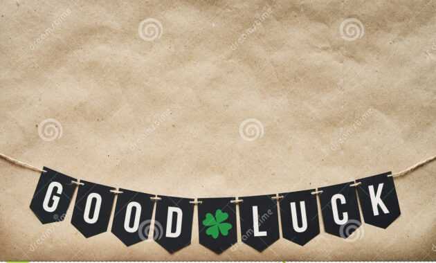 Good Luck Banner Lettering Stock Image. Image Of Preparation for Good Luck Banner Template