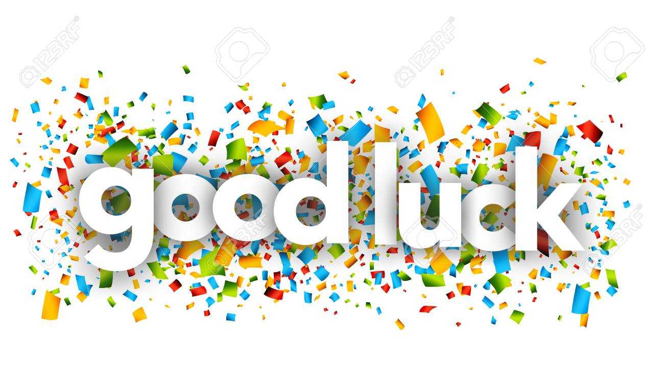 Good Luck Letters Vector Word Banner Sign With Good Luck Banner Template