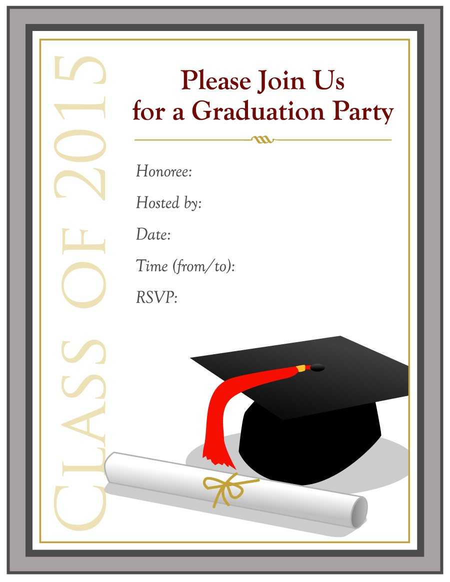 Graduation Invites Templates Free - Milas.westernscandinavia For Graduation Party Invitation Templates Free Word