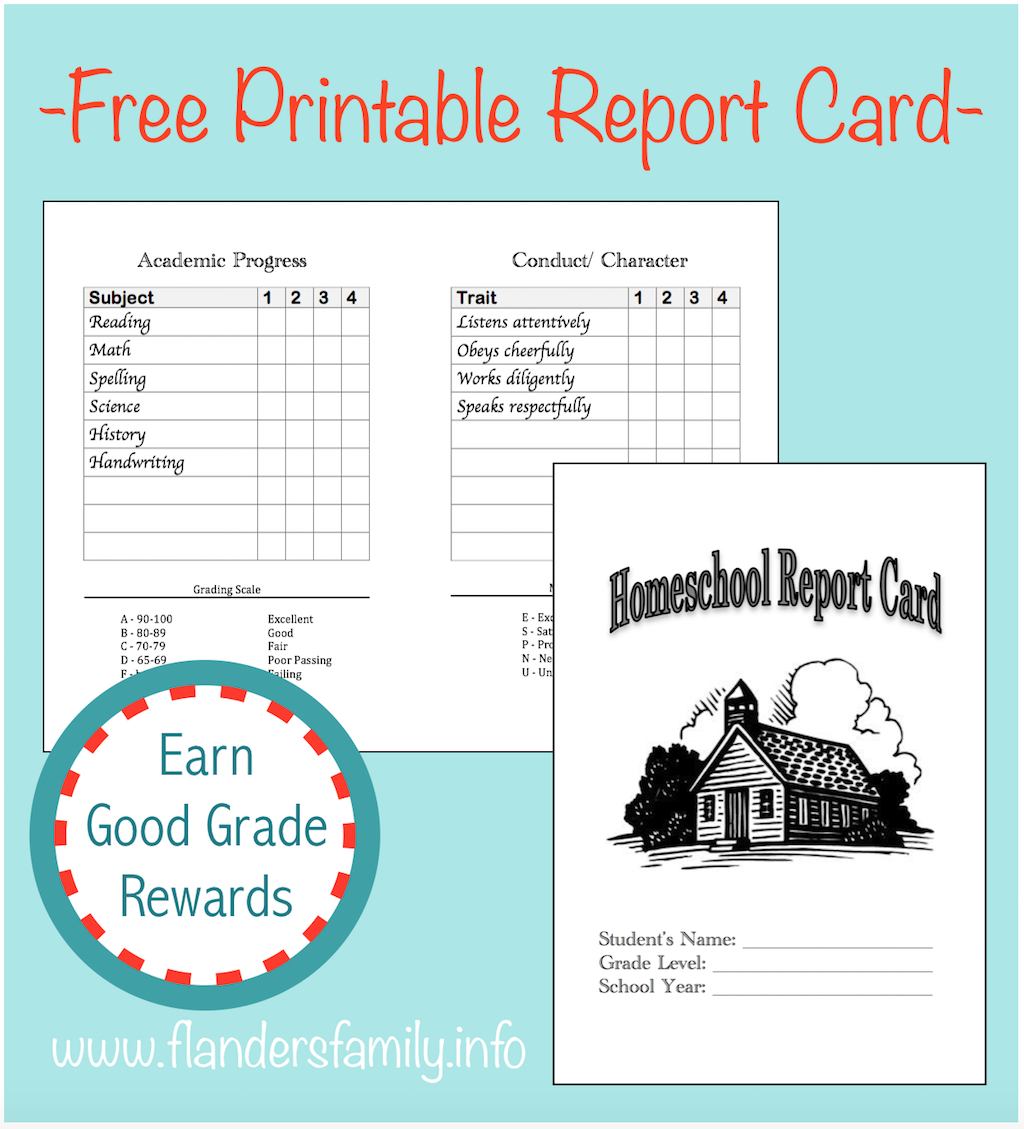 Homeschool Report Cards - Flanders Family Homelife Regarding Character Report Card Template