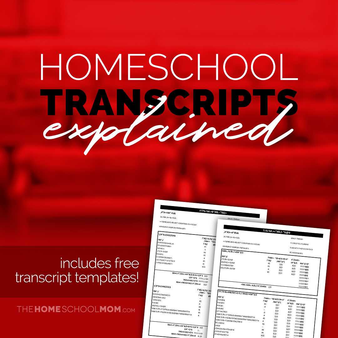 Homeschool Transcripts Explained & Free High School Inside Homeschool Report Card Template