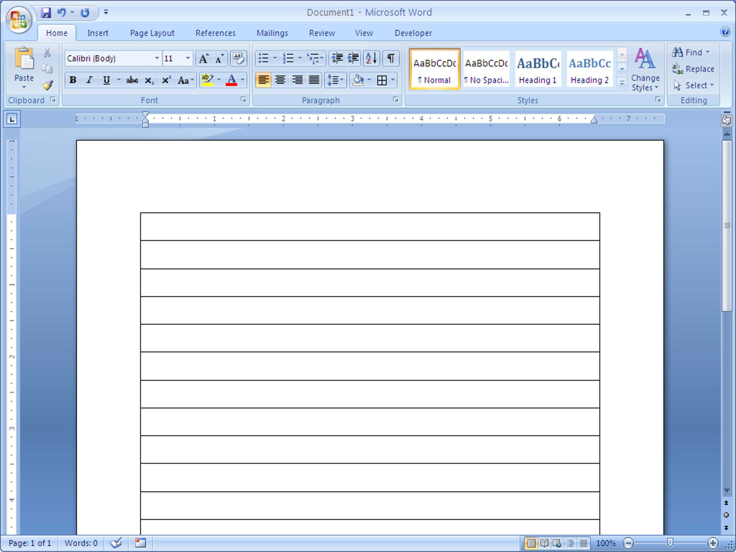How To Make Lined Paper In Word 2007: 4 Steps (With Pictures) Throughout College Ruled Lined Paper Template Word 2007