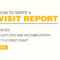 How To Write A Visit Report | Free & Premium Templates For Customer Visit Report Format Templates