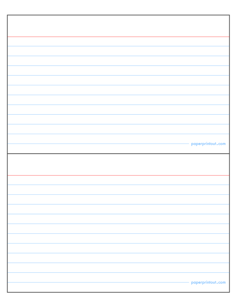 Index Card Template For Word