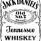 Jack Daniels Logo Silhouette With Blank Jack Daniels Label Template