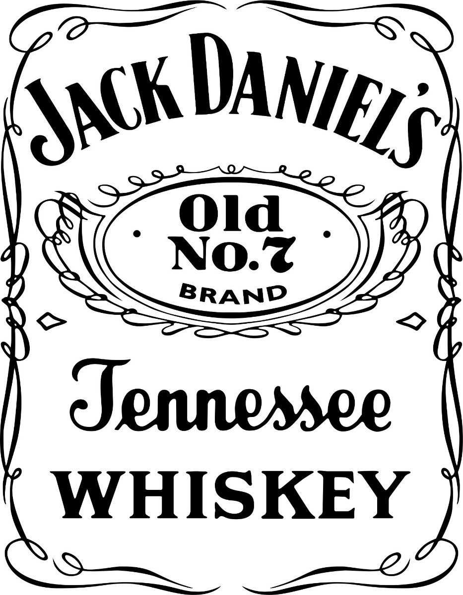Jack Daniels Logo Silhouette With Blank Jack Daniels Label Template