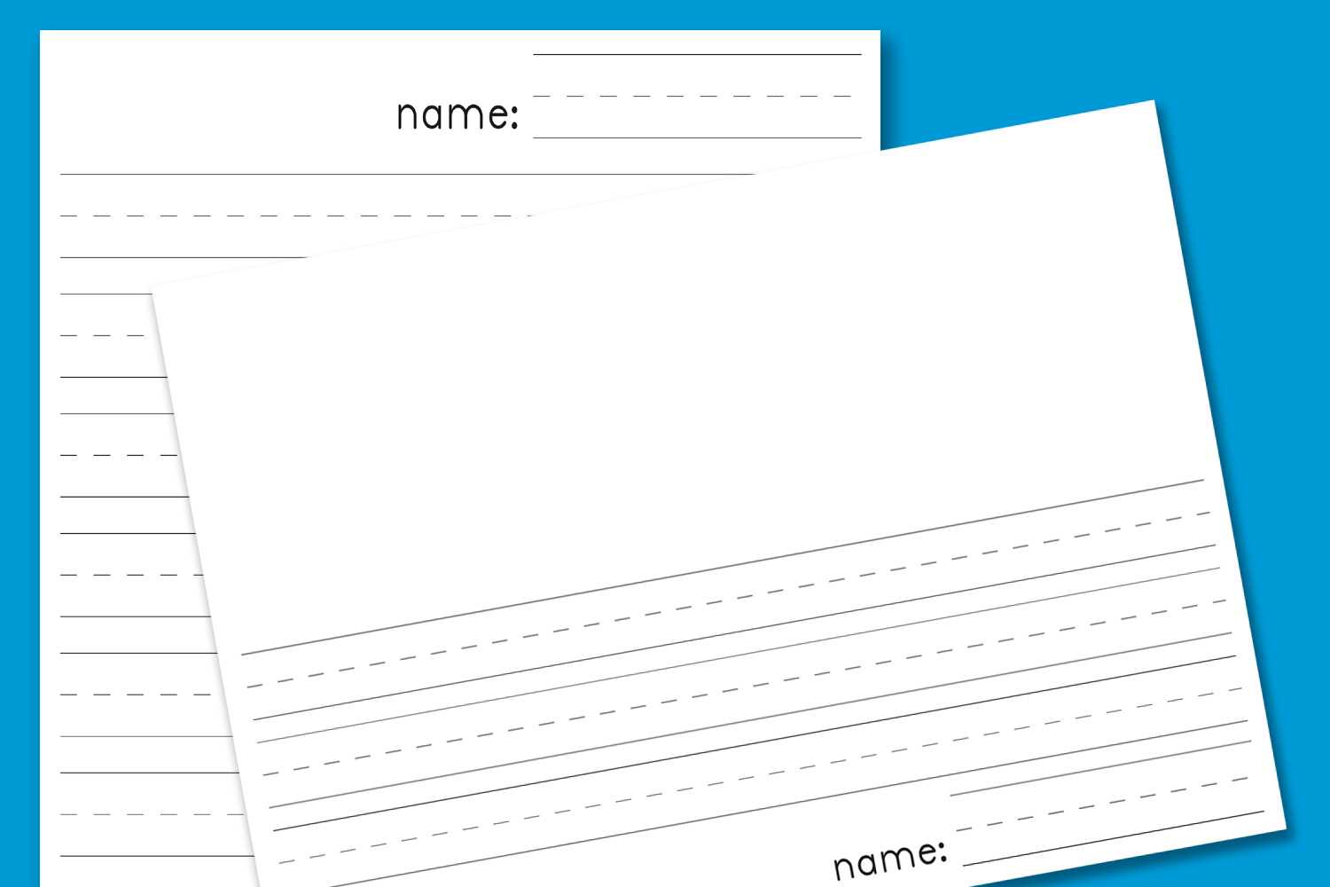 Kindergarten Lined Paper – Download Free Printable Paper Regarding Notebook Paper Template For Word 2010