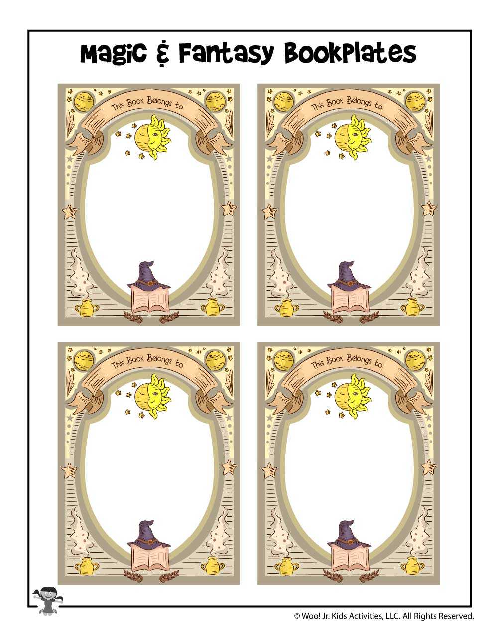 Magic And Fantasy Book Printable Bookplates | Woo! Jr. Kids Throughout Bookplate Templates For Word