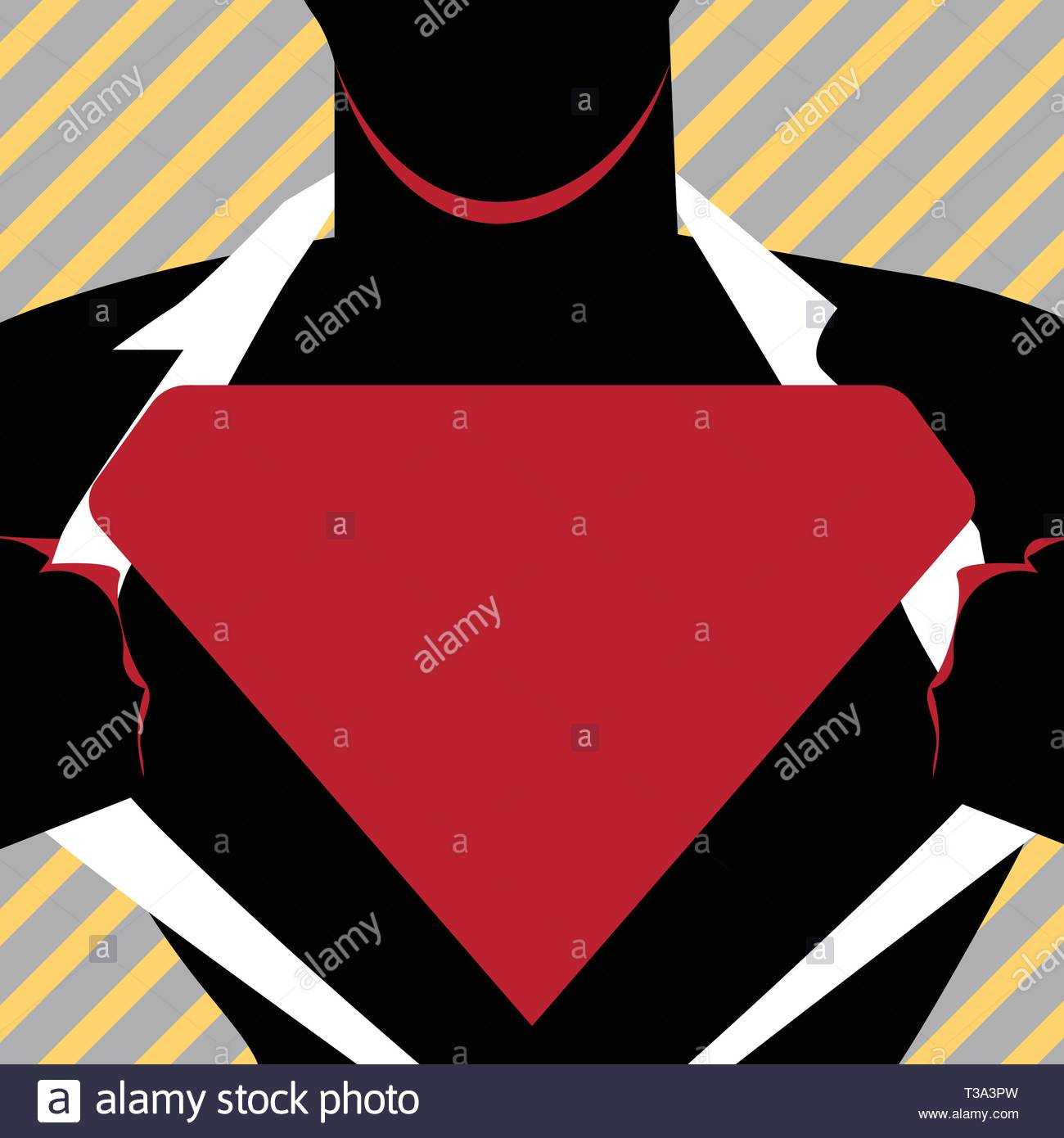 Man In Superman Pose Opening His Shirt To Reveal The Blank Regarding Blank Superman Logo Template