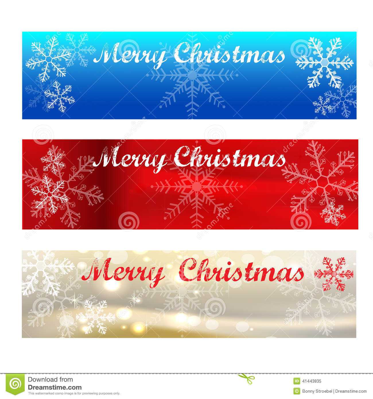 Merry Christmas Banners Colour Samples Stock Vector With Merry Christmas Banner Template