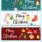 Merry Christmas Set Of Banners Template With In Merry Christmas Banner Template