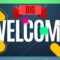 Modern Style Welcome Banner Color Design. Vector Illustration.. In Welcome Banner Template