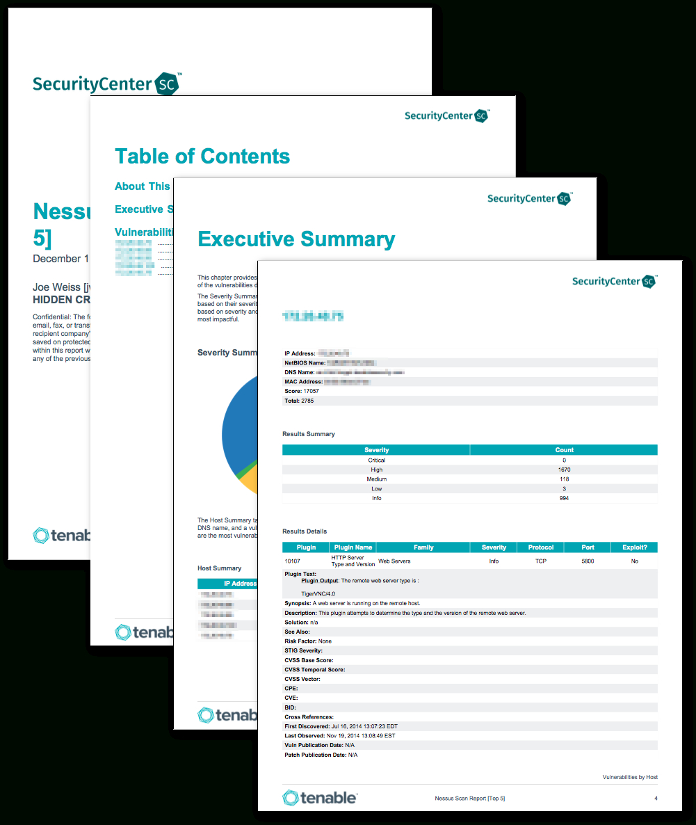 Nessus Scan Report (Top 5) - Sc Report Template | Tenable® Intended For Nessus Report Templates