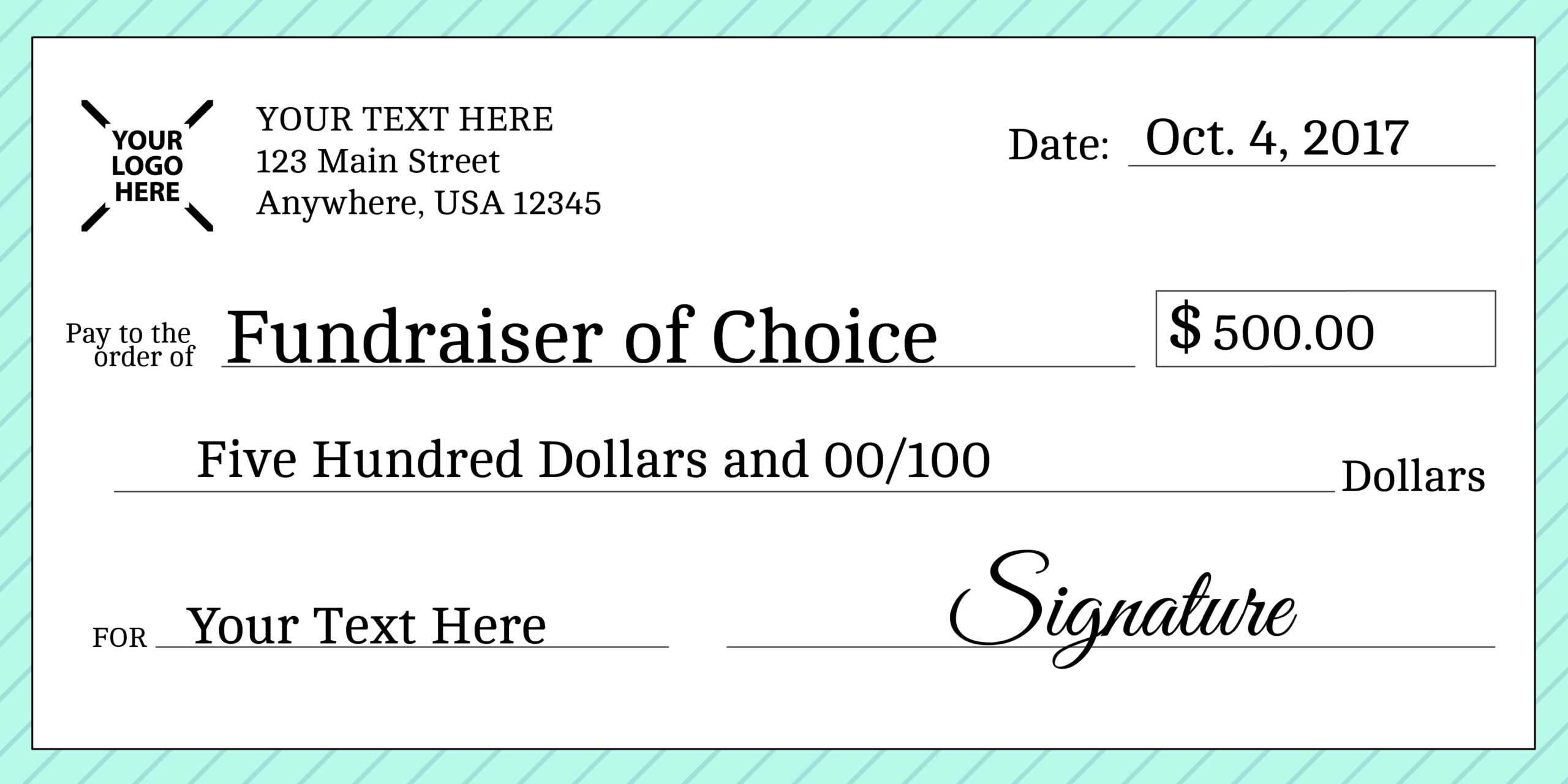 Novelty Cheque Template Free - Milas.westernscandinavia Intended For Large Blank Cheque Template