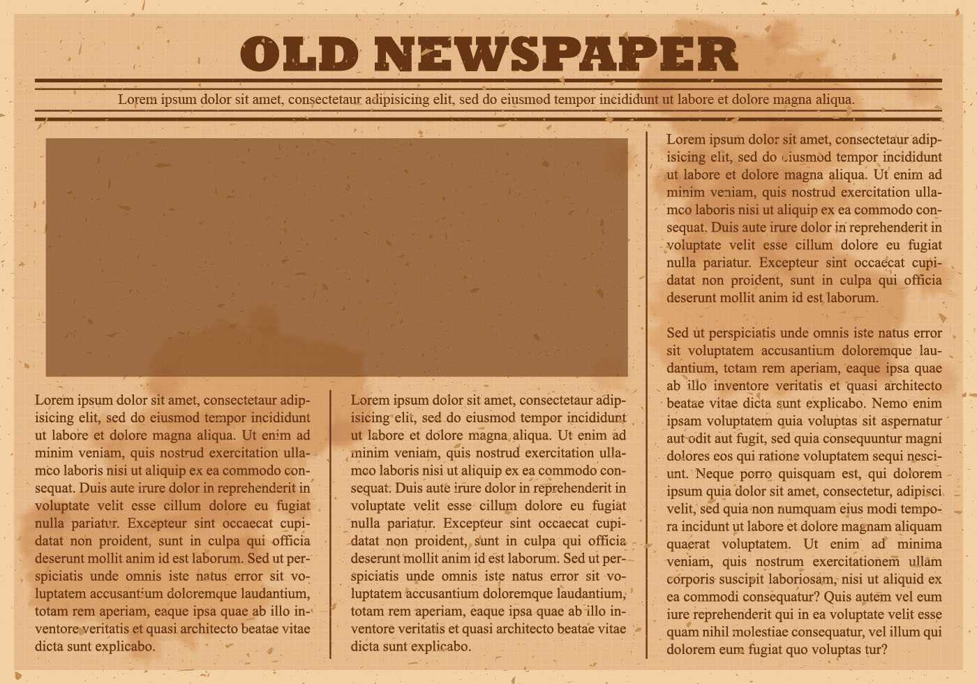 Old Newspaper Template Free Vector Art – (31 Free Downloads) For Blank Old Newspaper Template