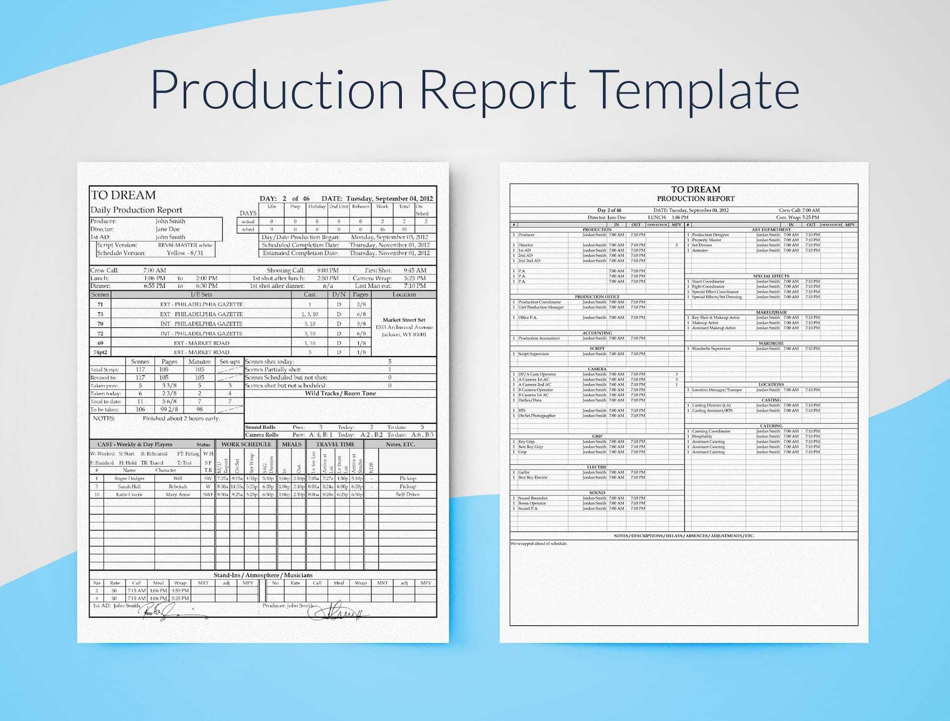 Production Report Template - Milas.westernscandinavia With Monthly Productivity Report Template