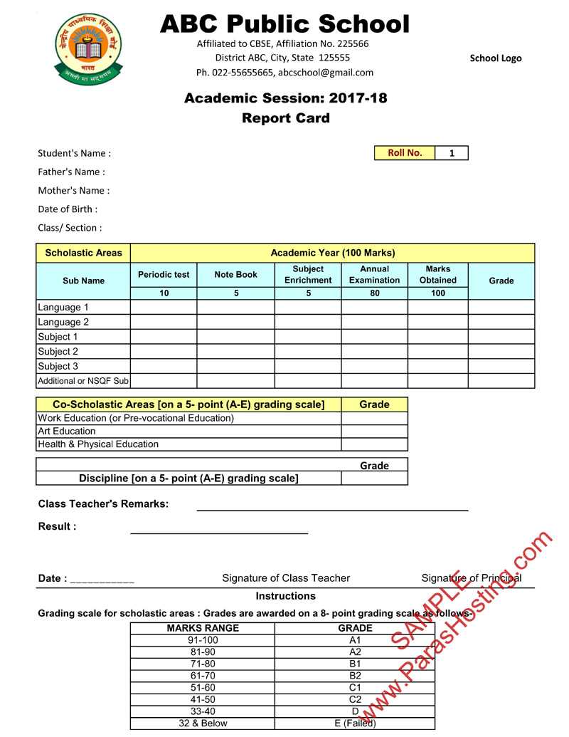 Report Card Format – Milas.westernscandinavia For Homeschool Report Card Template