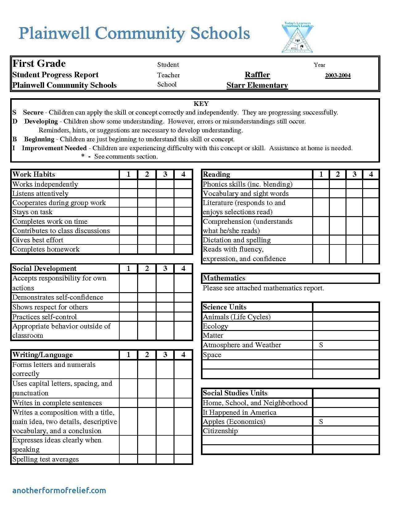 Report Card Template Excel – Milas.westernscandinavia Throughout Homeschool Report Card Template Middle School