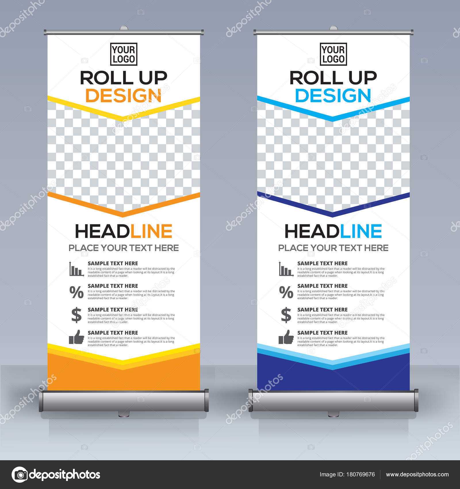 Roll Banner Design Template Vertical Abstract Background For Retractable Banner Design Templates