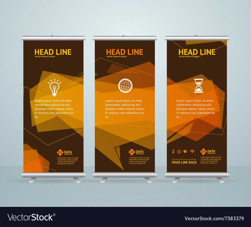 Roll Up Banner Stand Design Template With Retractable Banner Design Templates