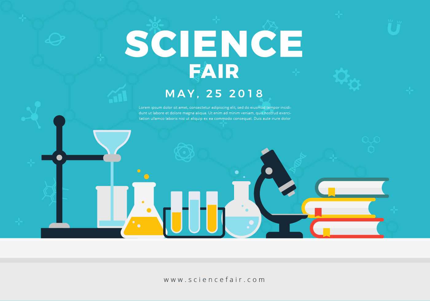 Science Fair Poster Banner - Download Free Vectors, Clipart For Science Fair Banner Template