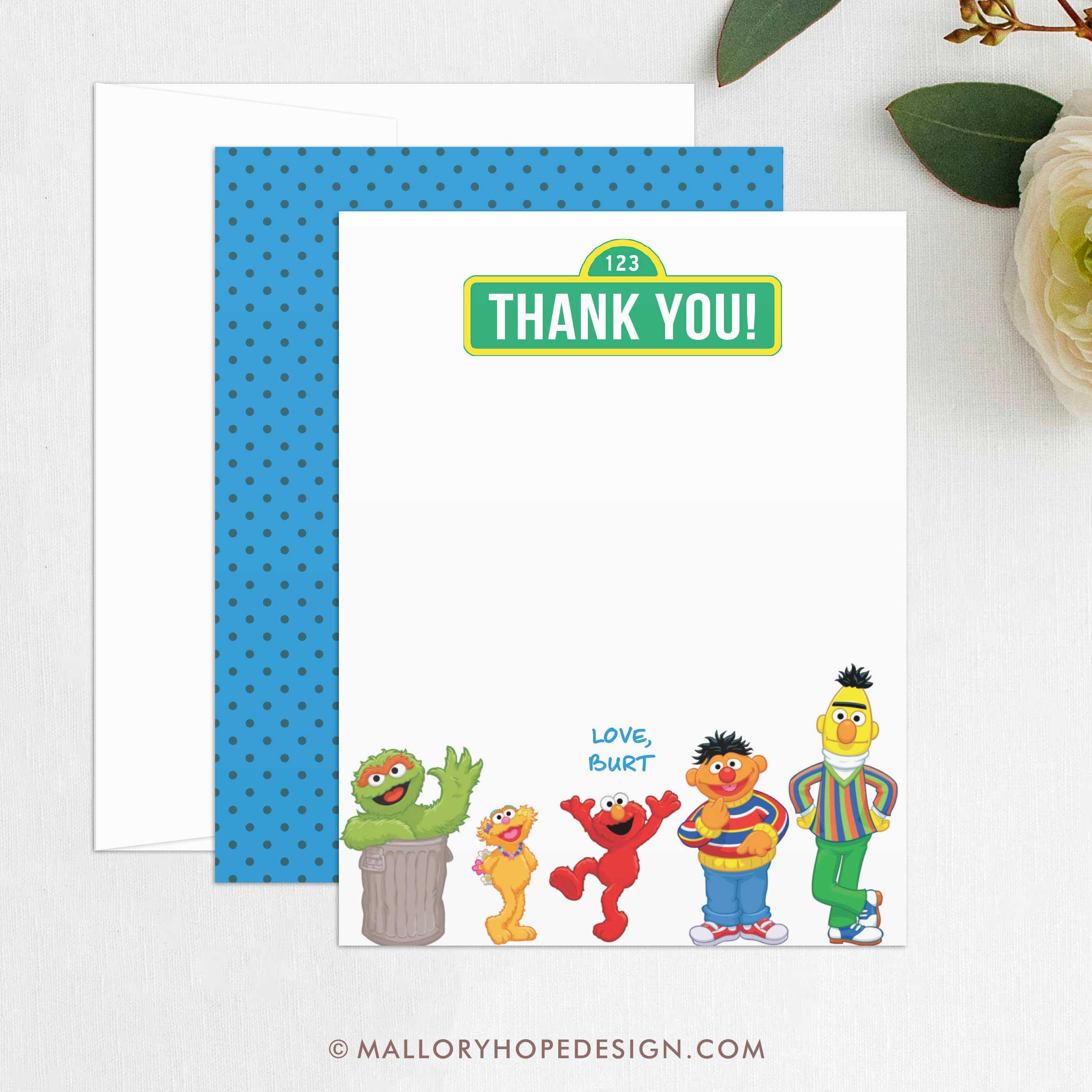 Sesame Street Thank You Template - Sesame Street Birthday Thank You, Elmo  Thank You, Kids Thank You, Digital File Template, Instant Download With Regard To Sesame Street Banner Template