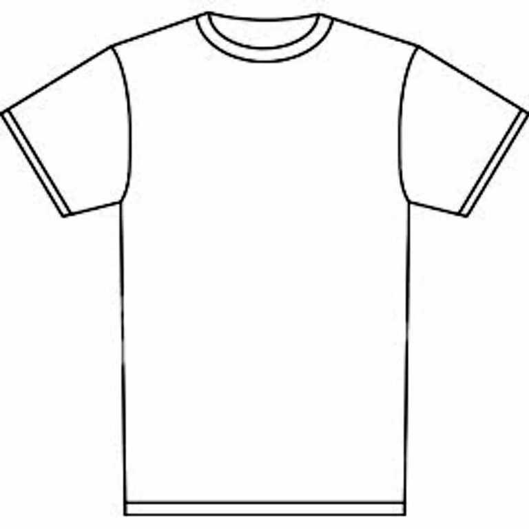 Blank White T Shirt Template Within Blank T Shirt Outline Template ...