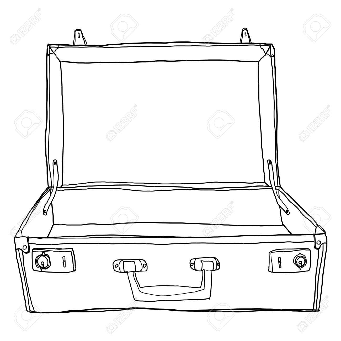 Stock Illustration Intended For Blank Suitcase Template