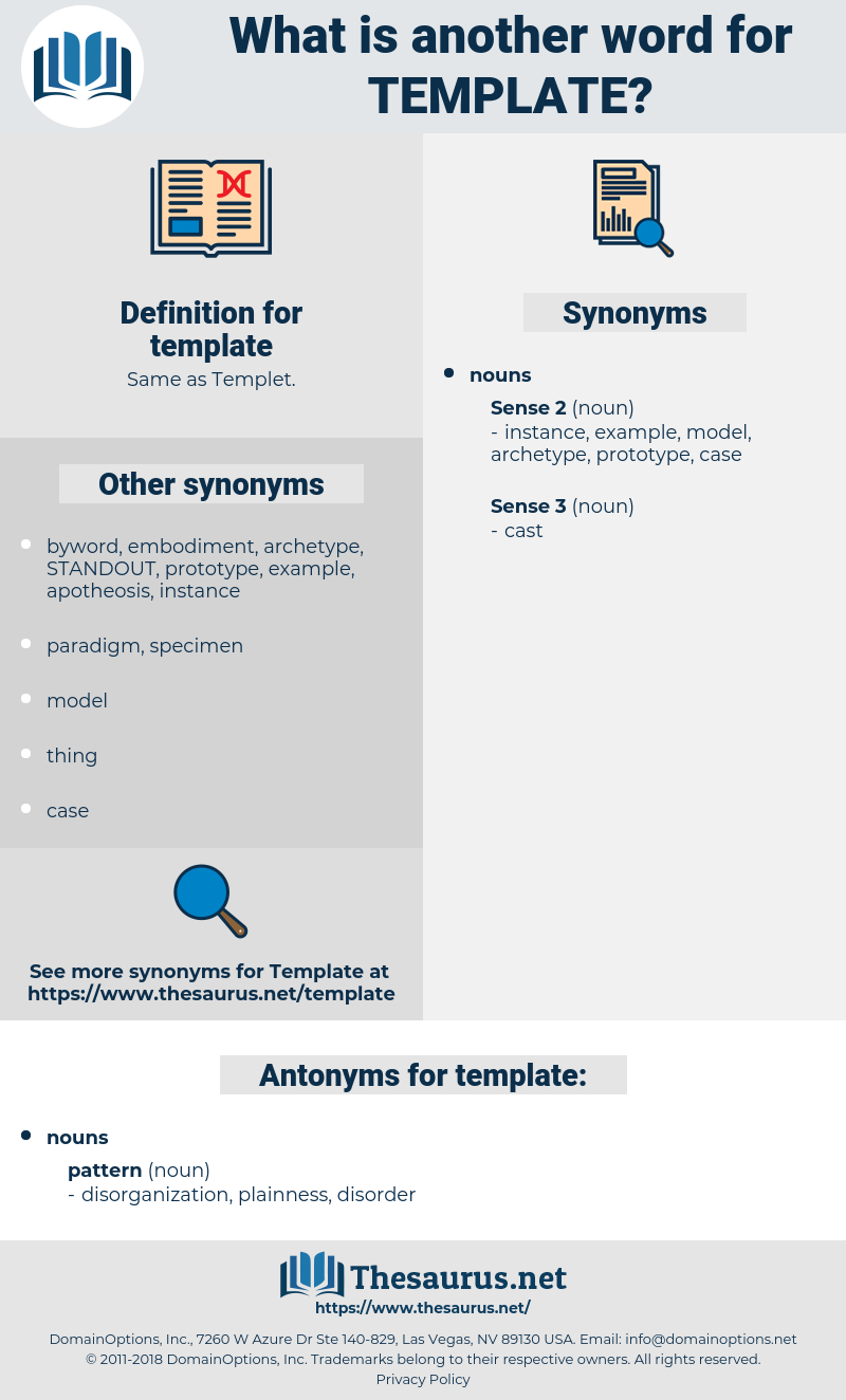 Synonyms For Template, Antonyms For Template - Thesaurus Within Another Word For Template