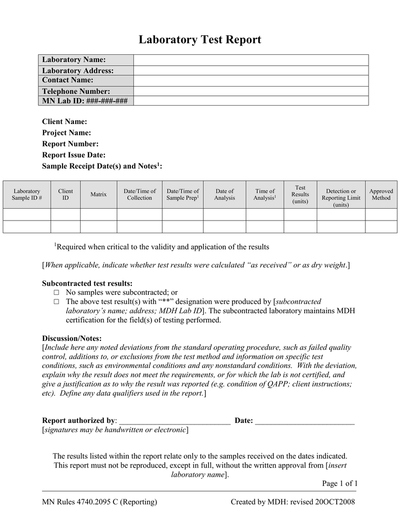 Test Report (Final Report To Client) Template (Word: 41Kb/1 Inside Test Template For Word
