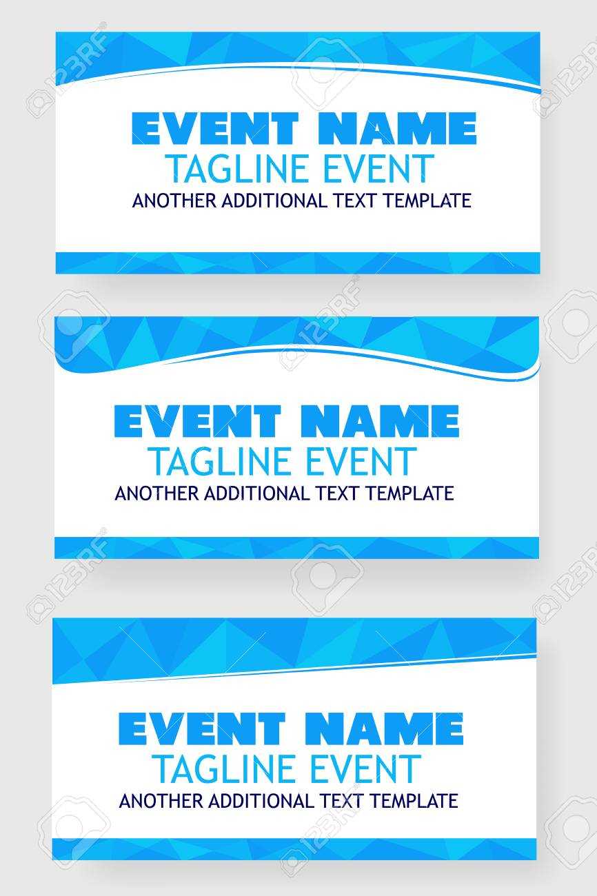 Three Style Light Blue Triangle Blank Template Event Banner Or.. Intended For Event Banner Template