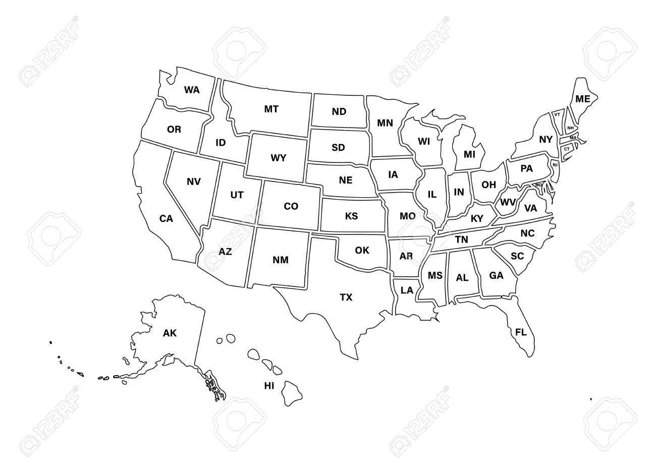 Usa Map Template - Milas.westernscandinavia With Regard To Blank Template Of The United States
