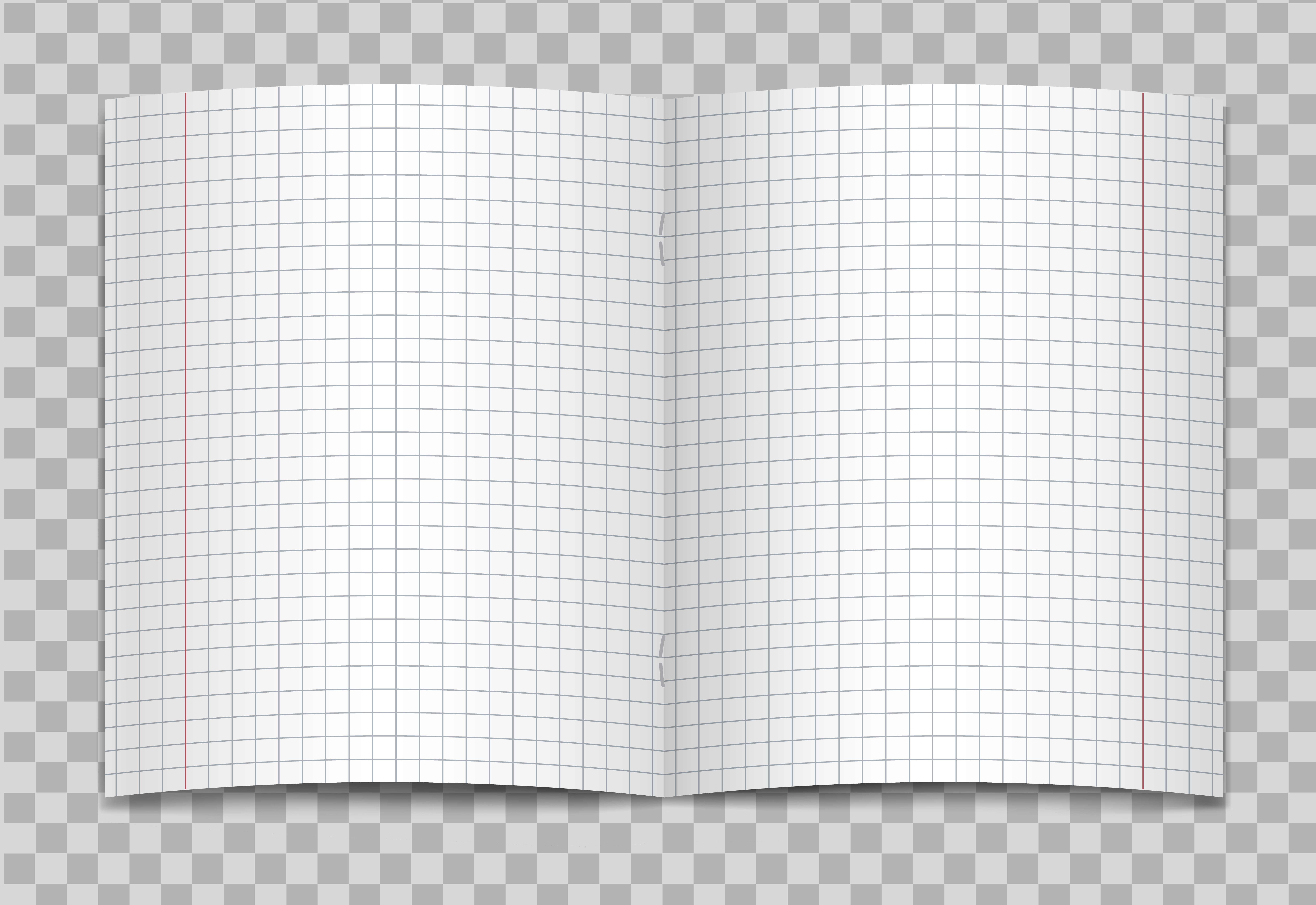 Vector Opened Realistic Squared Elementary School Copybook Within Staples Banner Template