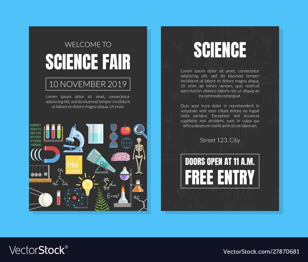 Welcome To Science Fair Invitation Card Template Intended For Science Fair Banner Template